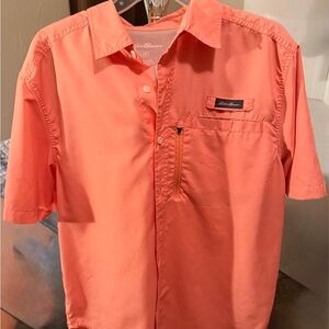 Eddie Bauer Men's large Coral Shirt 
T1